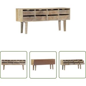 vidaXL Commode - Dressoir - Dressoir 140x30x60 cm massief mangohout - Mangohout - Vintage - Landelijk