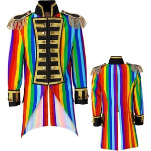 Widmann - Circus Kostuum - Multicolor Frackjas Regenboog Vrouw - Multicolor - Small - Carnavalskleding - Verkleedkleding