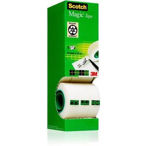 Value Pack: 7 x Scotch® Magic™ Tape, Kartonnen Toren, 19 mm x 33 m + 1 Rol GRATIS