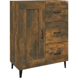 VidaXL Dressoir 69,5x34x90 cm - Bewerkt Hout - Gerookt Eikenkleurig