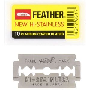 Feather Platinum Double Edge scheermesjes van hoge kwaliteit (10 mesjes)