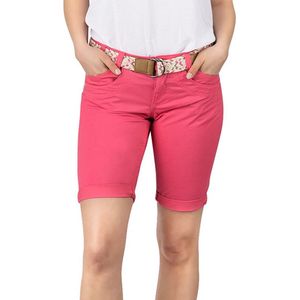 DENIMFY Dames Short DFPia regular/straight Roze S Volwassenen Bermuda met riem