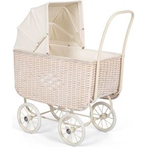 Puch Poppenwagen Retro Rotan creme