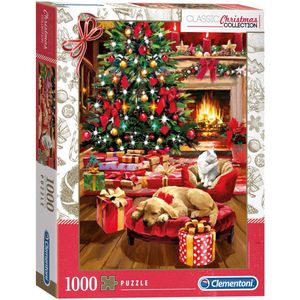 Clementoni Classic Christmas Collection - Puzzel - 1000 stukjes - Volwassenen - Legpuzzel - Kerstmis Bij Het Haardvuur - Vanaf 14 jaar