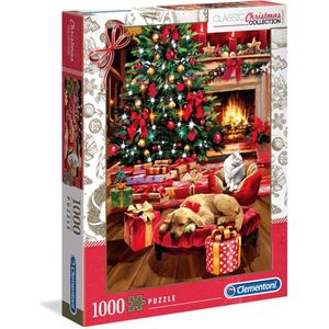 Clementoni Classic Christmas Collection - Puzzel - 1000 stukjes - Volwassenen - Legpuzzel - Kerstmis Bij Het Haardvuur - Vanaf 14 jaar