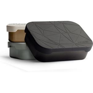 Lunchbox roestvrij staal met compartimenten - 1200ml - geschikt voor volwassenen en kinderen - Glazed Licorice
