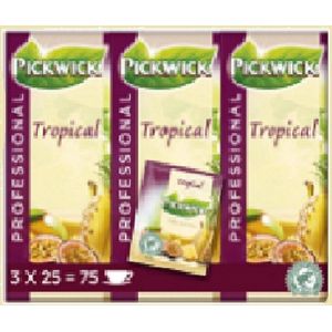 Pickwick Thee tropisch professioneel 25 zakjes à 1,5 gr per doosje, doos 4X3 doosjes