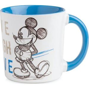 Disney Egan Mok Mickey Mouse Live Laugh Love Blauw 9,5cm