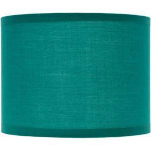 Vervangingskap tafellamp - Ø17cm H:13cm petroleum-turquoise - stofvervanger E14 fitting Lampenkap