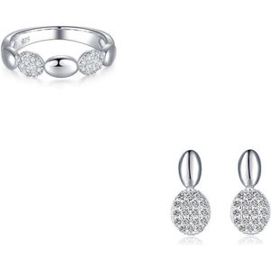 Di Lusso - Set Rodez - Cubic Zirkonia - Zilver 925 - Dames - 17.00 mm