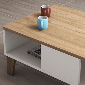 Emob - Salontafel - Wit - 90x54x36 cm