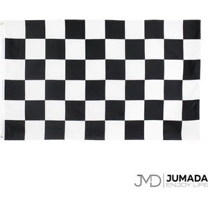Jumada's Finish Vlag - Race Flag - Race Vlag - Zwart Wit - Vlaggen - Polyester - 150 x 90 cm