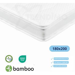 Topper 180x200 XXL Bamboo Pure 3D Topper - Hybride - Topmatras Naturalis - 11cm dik - Matras Antibacterieel - Orthopedisch