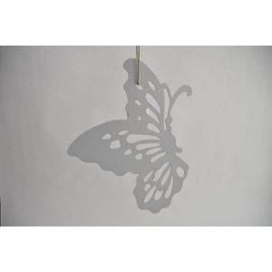 Decoratiehangers - Vlinder 25x30cm Wit Lasercut