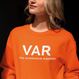 Oranje EK Trui VAR Vele Alcoholische Rondjes MAAT S - Uniseks Feestkleding & Carnavalskleding