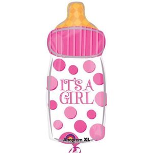 Anagram - Folieballon - Shape - It's a girl - Zonder vulling - 58x25cm