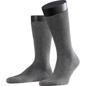 FALKE Tiago hoge kwaliteit zonder motief halfhoog comfortabel  robuust ademend cadeau dekkend Fil D'Ecosse Katoen Grijs Heren sokken - Maat 39-40