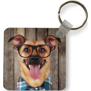 Sleutelhanger - Uitdeelcadeautjes - Hond - Bril - Blouse - Hipster - Plastic