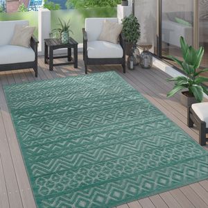 Paco Home Vloerkleed Tapijt Voor Binnen En Buiten Terras Keuken Scandinavisch Eenkleurig 120x160 cm