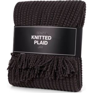 SENZA Plaid Gebreid - 150 x 130 cm - Antraciet