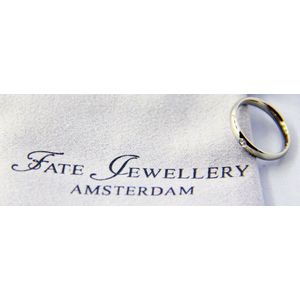 Fate Jewellery Ring FJ153 - Stacking ring - 17mm - Witverguld met Zirkonia Kristal
