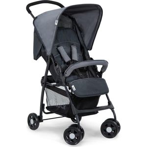 Sport Lichte Buggy, Tot 15 kg, Met Ligfunctie, Klein Inklapbaar, Zonnekap, Grote Mand, Grijs