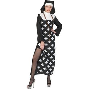 Funny Fashion - Non Kostuum - Habijt Vol Kruizen Zuster Cruz - Vrouw - - Maat 36-38 - Carnavalskleding - Verkleedkleding