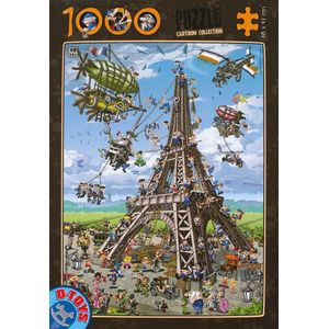 Eiffeltoren Cartoon Puzzel 1000 Stukjes