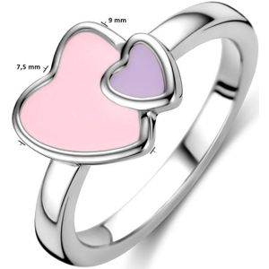 Gerhodineerd Zilver Ring Hartjes 1338468