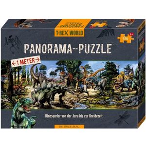 Die Spiegelburg - Dinosaurus - T-rex World Puzzel - 250 stukjes - Panorama (100 x 31 cm)