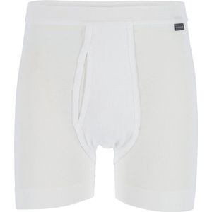 SCHIESSER Cotton Essentials lange short (1-pack) - Doppelripp met gulp - wit