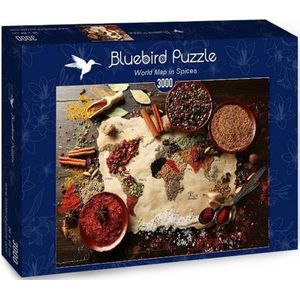 Belchonock - Wereldkaart in kruiden (3000 stukjes), kunst puzzel)