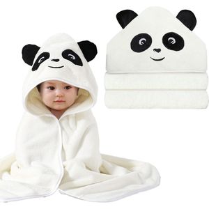 Set van 2 babyhanddoeken met capuchon, 80 x 80 cm, super absorberend, kleine kinderen, badhanddoekenset, badhanddoeken met capuchon, knuffelige babyhanddoek