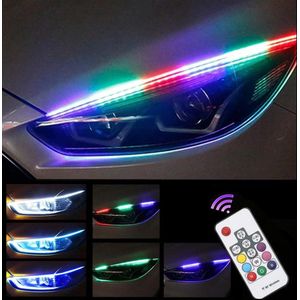 DRL LED Strip met afstandsbediening -- Auto dagrijverlichting met richtingaanwijzer -- 45cm -- Koplamp Tuning Led Strip