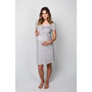 Italian Fashion | Noelia| zwangerschaps hemd | katoen | grijs M