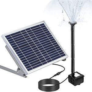 Gratyfied - Vijverpomp zonne energie - Vijverpomp solar - Vijverpompen voor onder water - Vijverbeluchter op zonne-energie - ‎37,5 x 26,3 x 10,3 cm - 1,35 kilogram - 10W