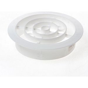 Nedco Ventilatierooster kunststof wit rond 10cm 514100 (Prijs per stuk)