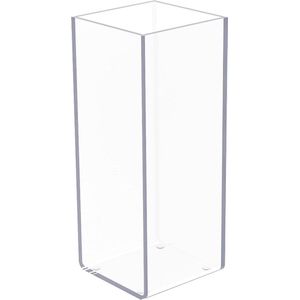 Acrylic Clear Tall Rectangular Flower Vase for Home Decor or Wedding Centerpiece - 4"" × 4"" × 10