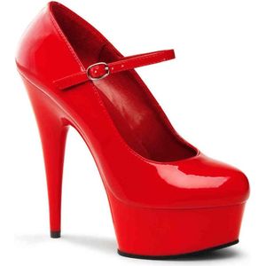 Pleaser - DELIGHT-687 Plateau hakken - US 9 - 39 Shoes - Rood