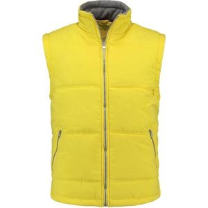 Basic bodywarmer geel voor heren - winddichte mouwloze sport vesten XL (42/54)