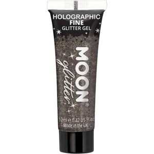 Moon Creations - Moon Glitter - Holographic Fine Glitter Gel Glitter Make-up - Zwart
