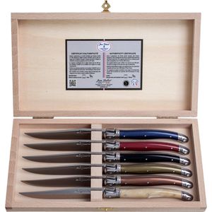 Jean Dubost Laguiole 6 steakmessen - Exclusive - Autumn Mix -1,5 mm