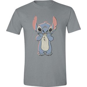 PCMerch Lilo & Stitch - Stitch Excited Heren T-shirt - M - Grijs