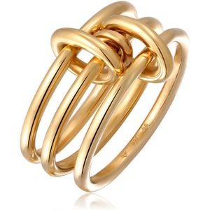 Elli Dames Ring Elli Ring zonder Stenen Dames Knoop 925 Sterling Zilver Feest / Oudejaarsavond