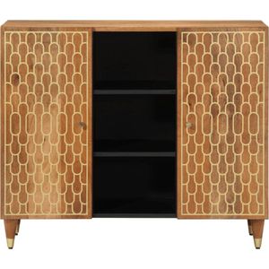 vidaXL Bijzetkast 90x33x75 cm massief mangohout
