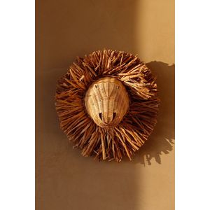 Studio Wildflower Louis the Lion - Rotan dierenkop leeuw voor aan de wand - Kinderkamer decoratie