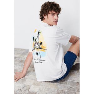 Trendyol TMNSS24TS00124 Volwassenen Mannen T-shirt - ecru - L
