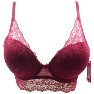 Sidney Dames Lingerie Lace Voorgevormde met beugel BH (11-530) - Maat 75B - KASTANJE-BRUIN