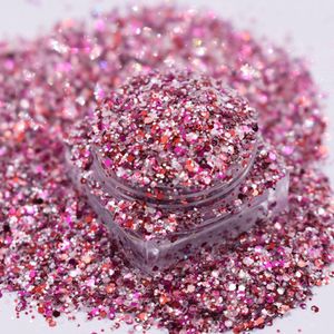 Festival Chunky Glitters Roze/Paars 8g - Biologisch Afbreekbaar - Glitter voor Lichaam en Gezicht - Face & Body Make-up Jewels - Glitter Tattoo Set - Make Up Biodegradable - Glitter Tattoo Set