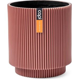 Capi Europe - Vaas cilinder Groove Colours - 23x25 - Roze - Opening Ø20.3 - Bloempot voor binnen - 5 jaar garantie - BGVPI315